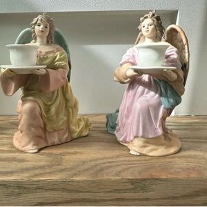 Victorian 1982 MANN
Milano Porcelain
Figurine/Candle Holders angels home decor